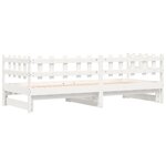 vidaXL Lit coulissant Blanc 2x(90x190) cm Bois de pin massif