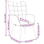 vidaXL Chaise de relaxation Crème Tissu