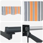 vidaXL Store rétractable manuel avec LEDs 3 x 2 5 m