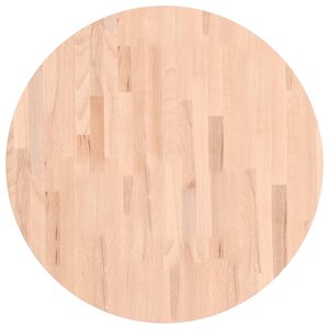 vidaXL Dessus de table Ø70x1 5 cm rond bois massif de hêtre