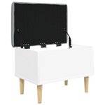 vidaXL Banc de rangement blanc 62x42x46 cm bois d'ingénierie