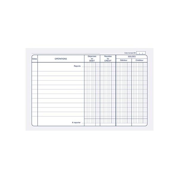 Carnet de Position de Compte avec Protège-cahier 60 pages format 114 x 156 ELVE
