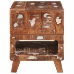 vidaXL Tables d'appoint Multicolore bois de récupération massif