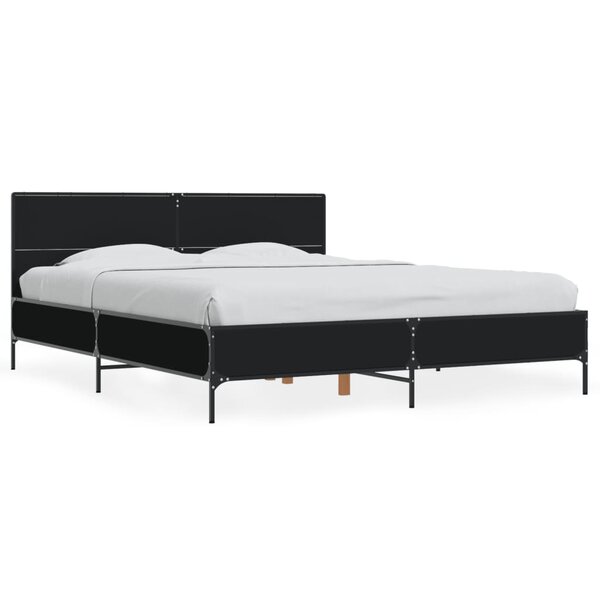 vidaXL Cadre de lit sans matelas noir 160x200 cm