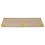 vidaXL Tapis d'escalier autocollants 15 Pièces 65x21x4 cm Sable