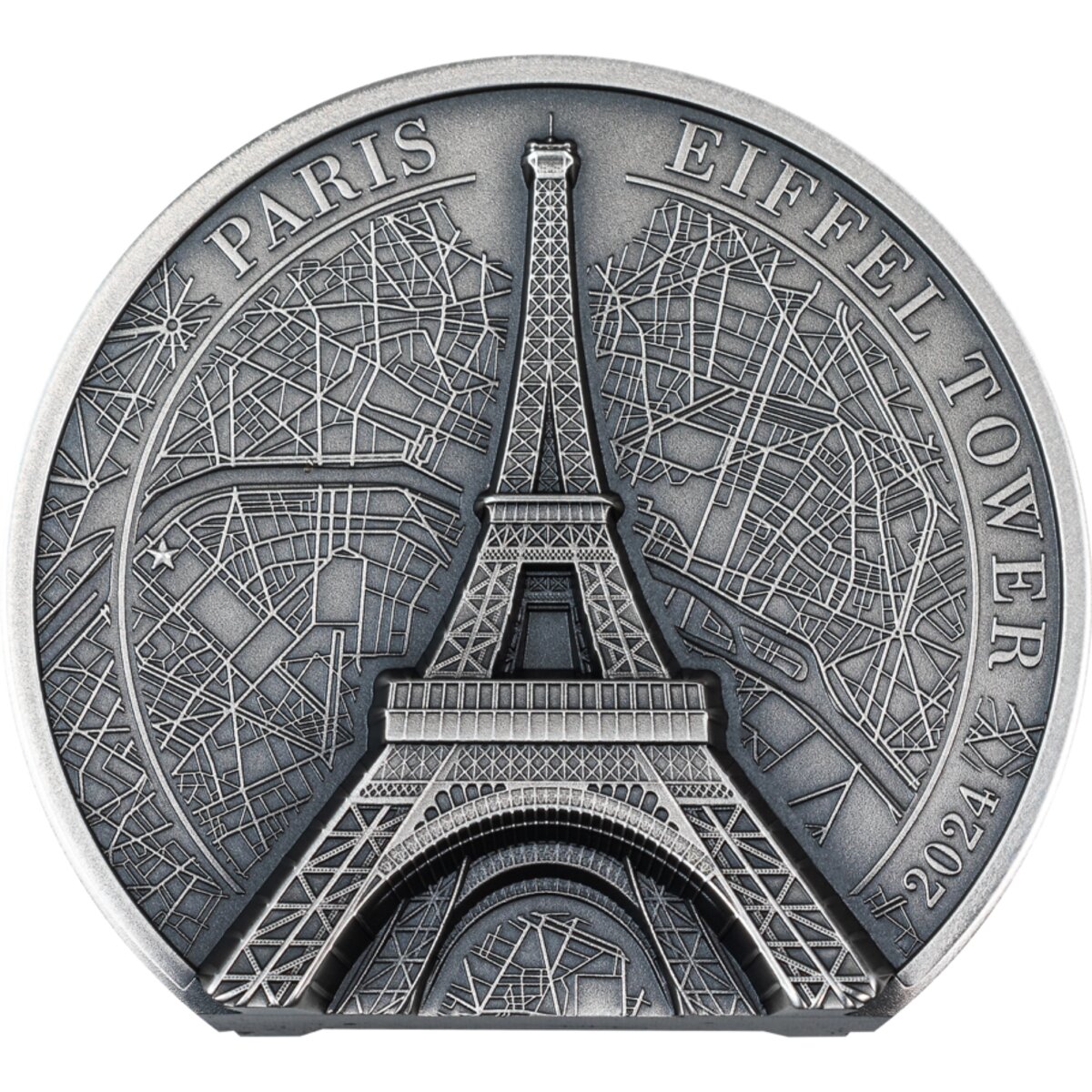 EIFFEL TOWER Historical Monuments 2 Once Argent Monnaie 10 Dollars Cook  Islands 2024 - La Poste