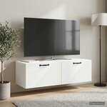 vidaXL Meuble TV mural Blanc 98 x 41 x 30 cm Bois d'ingénierie