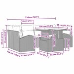 vidaXL Ensemble de canapé de jardin 7 pièces avec coussins beige en rattan poly