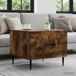 vidaXL Table basse Chêne fumé 49 x 50 x 40 cm Bois d'ingénierie