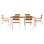 vidaXL Ensemble de salle à manger pour jardin 7 Pièces