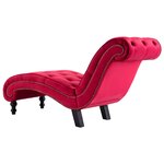 vidaXL Chaise longue Velours Rouge