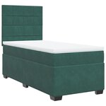 vidaXL Sommier à lattes de lit avec matelas Vert foncé 100x200 cm