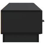 vidaXL Meuble TV avec tiroir Noir 147 x 34 5 x 27 cm Bois d'ingénierie