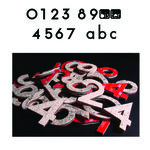 Numéro 3- Numéro adhésif pour boîtes aux lettres- Pierre véritable 50 mm  Albatre