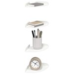 vidaXL Étagère flottante avec étagère 4 Pièces Blanc 15 x 15 x 2 cm