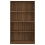 vidaXL Bibliothèque 4 niveaux Chêne marron 80x24x142cm Bois ingénierie