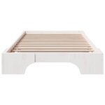 vidaXL Cadre de lit Blanc 197 x 97 x 17 cm Bois massif en pin