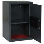 vidaXL Coffre-fort numérique électronique avec étagère Gris foncé 40x35x60 cm Acier