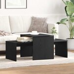 vidaXL Tables gigognes Chêne noir 100 x 48 x 40 cm Bois d'ingénierie
