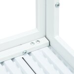 vidaXL Table basse Blanc 78x78x74 cm PEHD Aspect de bois