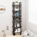 vidaXL Étagère de rangement Gris 60x30x210 cm Bois d'ingénierie