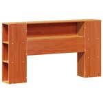 vidaXL Lit bibliothèque sans matelas cire marron 140x190 cm pin massif