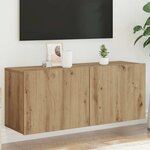 vidaXL Meuble TV mural chêne artisanal 100x30x41 cm