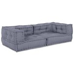 vidaXL Canapé modulaire 2 Pièces Gris 140 x 70 x 36 cm tissu