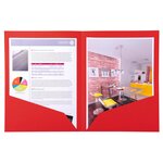 Paquet De 25 Chemises Double Poche Rock''s 210 - Double A4 Ou A3 - 24x32cm - Rouge - X 10 - Exacompta