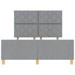 cadre de lit vidaXL Gris clair 160x200 cm Tissu