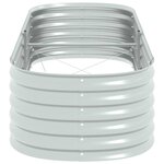 vidaXL Lit surélevé de jardin 240x80x44 cm Acier galvanisé Argenté