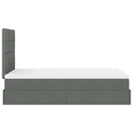 vidaXL Cadre de lit ottoman avec matelas gris foncé 120x200cm tissu