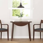 vidaXL Table à manger marron bois massif et caoutchouc