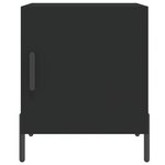 vidaXL Table de chevet noir 40x40x50 cm bois d’ingénierie