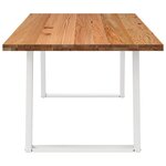 vidaXL Table à manger marron clair bois de chêne massif rectangulaire