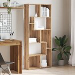vidaXL Bibliothèque chêne artisanal 67x24x161 cm bois d'ingénierie