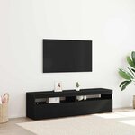 vidaXL Meuble TV 2 Pièces Noir 75 x 35 x 40 cm Bois d'ingénierie