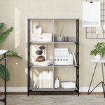 vidaXL Bibliothèque sonoma gris 78 5x33x117 5 cm bois d'ingénierie