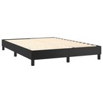 vidaXL Sommier à lattes de lit avec matelas et LED Noir 140x190cm