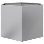 vidaXL Jardinière hexagone 69x60x45 cm acier galvanisé