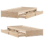 vidaXL Cadre de lit sans matelas 90x200 cm bois de pin massif