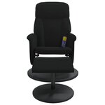 vidaXL Fauteuil de massage inclinable avec repose-pied noir velours