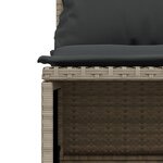 vidaXL Salon de jardin 4 Pièces avec coussins gris clair résine tressée