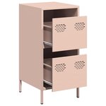 vidaXL Buffet rose 35x39x73 5 cm acier laminé à froid