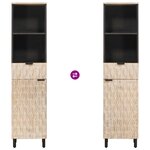 vidaXL Armoire de salle de bain Noir et Blanc 38 x 33 x 160 cm