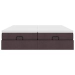 VidaXL Cadre de lit ottoman avec matelas marron foncé 160x200 cm tissu