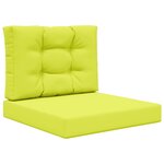 vidaXL Coussin de canapé d'extérieur 2 Pièces Vert Polyester