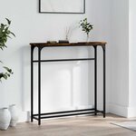 vidaXL Table console chêne fumé 75x19 5x75 cm bois d'ingénierie