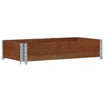 vidaXL Jardinière marron 100x50 cm bois massif de pin