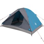 vidaXL Tente de camping à dôme 3 personnes bleu imperméable
